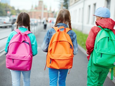 Town Trail, Kids with Backpacks